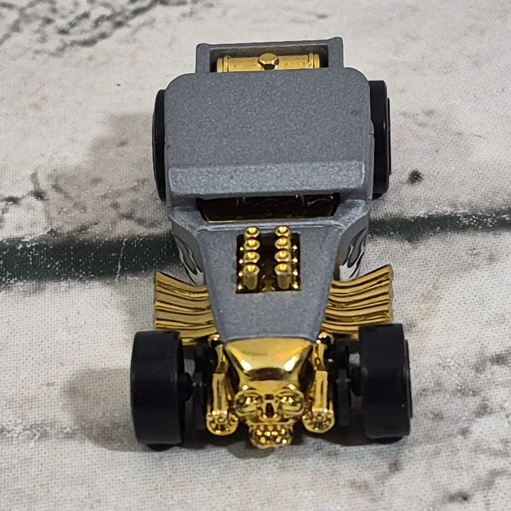 Rare Hot Wheels BONE SHAKER Golden Chrome  Gray Loose Single Car Hot